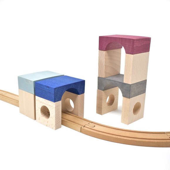 NWT Lubulona Wooden Toy Large Tunnel Blocks Set - Tetuan - Picture 2 of 2